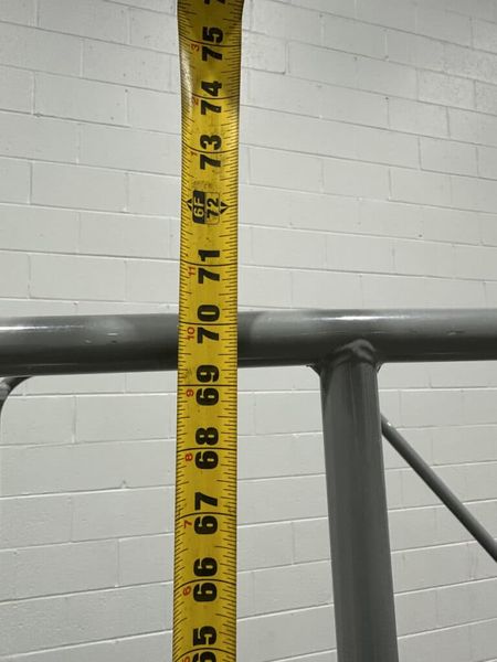 U-Line 4-Step Rolling Steel Staircase Ladder