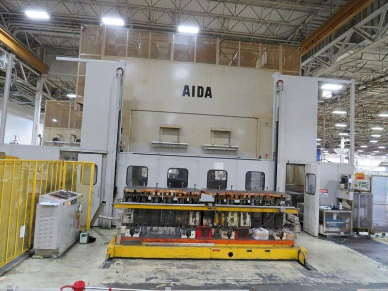 500 metric Ton Aida TMX-S2 Straight Side Double Crank Mechanical Progressive Die Metal Stamping
