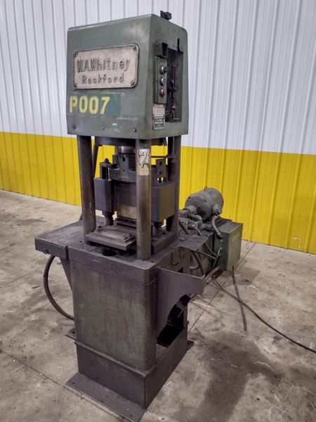 50 TON WA WHITNEY MODEL #664-138 HYDRAULIC 4 POST PRESS & SHEAR: STOCK #22907