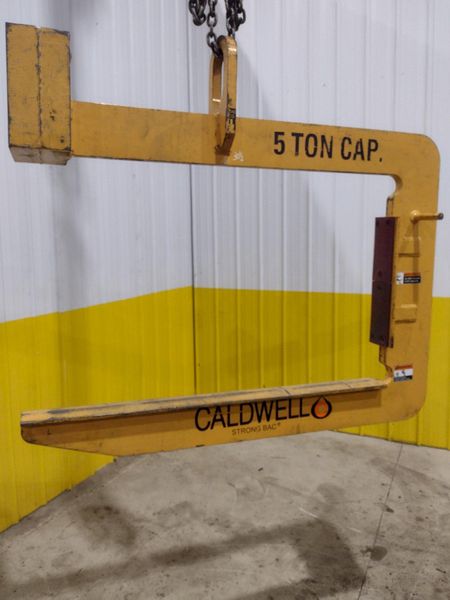 5 TON X 48" CALDWELL MODEL #82RCS-5-50 C HOOK COIL LIFTER: STOCK #22714