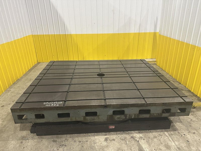 96" X 120" GIDDINGS & LEWIS T SLOT POWERED AIR LIFT ROTARY TABLE: STOCK #22066