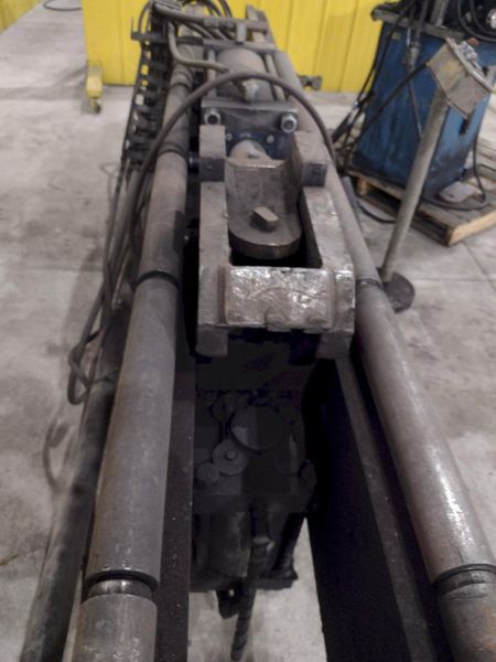 72" WIDE BEAM ENERPAC HYDRAULIC CLAMPING FIT-UP TACKING PRESS, FOR WELDING I-BEAMS: STOCK #20541