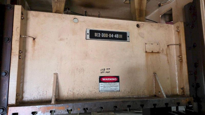 300 ton Clearing Niagara Straight Side Press For Sale Model SE2-300-84-48UH, Year 1995