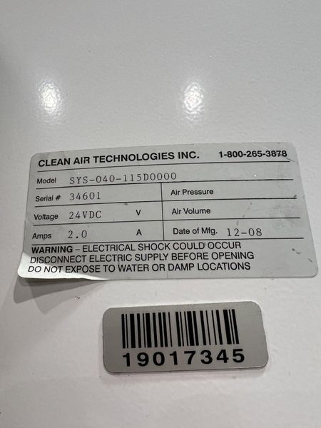 40 HP x 4 STATION CLEAN AIR TECHNOLOGIES / EUROVAC INDUSTRIAL TRANSIT & BUS CENTRAL VACUUM SYSTE