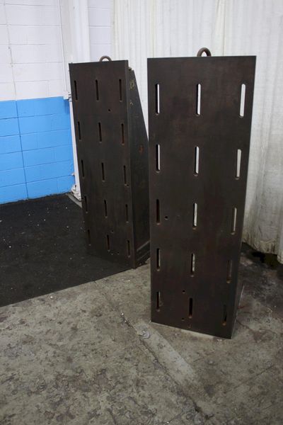1 SET OF 20" X 63" CUSTOM SLOTTED ANGLE PLATES: STOCK #75783