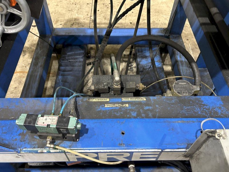12" W X 18" STROKE PRESS ROOM EQUIPMENT PRE PNEUMATIC COIL STRAIGHTENER & AIR FEEDER : STOCK #23