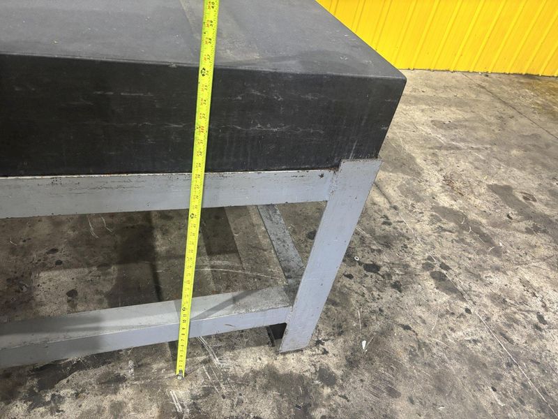 60" X 36" X 8" JC BUSCH PRECISION LAYOUT BLACK GRANITE SURFACE PLATE ON STAND: STOCK #22773