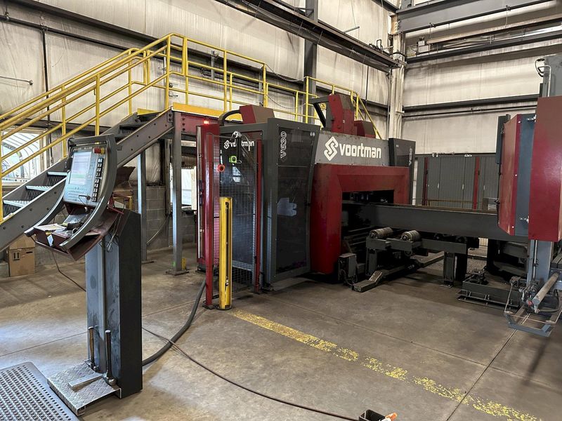 41" X 18" VOORTMAN BEAM LINE, VB1050 SAW,  V630DRILL & V808 PLASMA COPER ROBOT, NEW 2016: STOCK