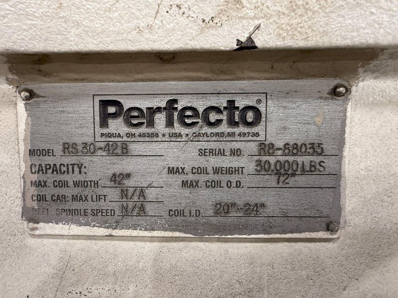 30,000 lbs. x 42" Perfecto Servo - Conventional Coil Feed Line For Metal Stamping