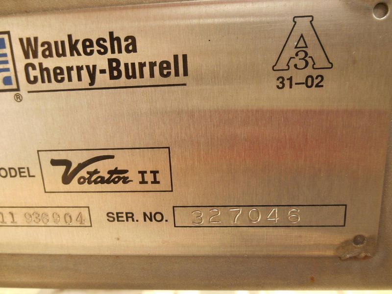 Waukesha Cherry-Burrel Votator II  || S.S. Scraped Surface Heat Exchanger