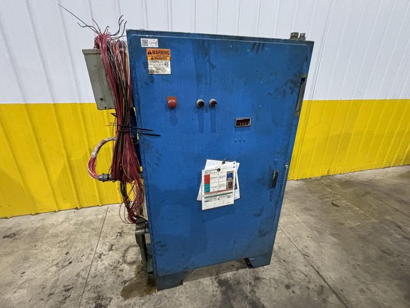 20,000 LBS X 60" ASC MODEL 20/25W DOUBLE END MOTORIZED COIL REEL UNCOILER WITH ASC 30M COIL CAR: