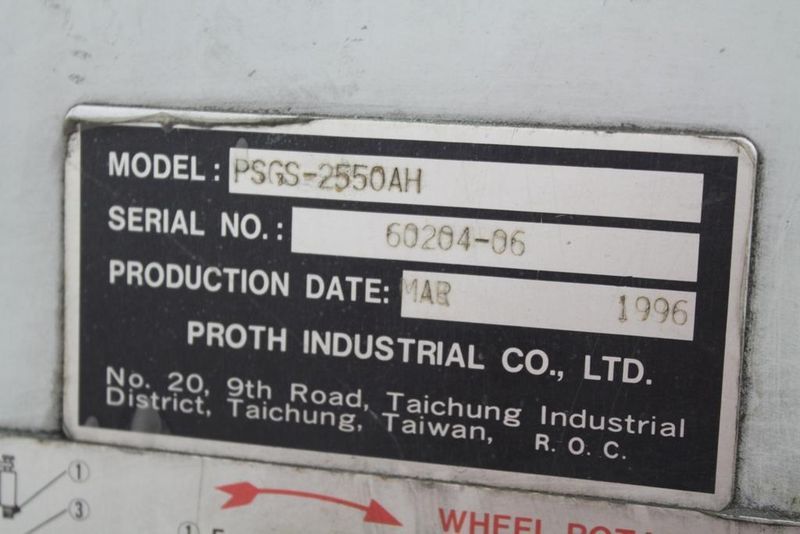 10" X 20" PROTH HORIZONTAL SURFACE GRINDER: STOCK #63002