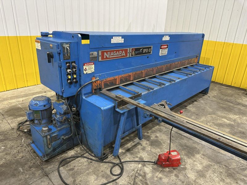 10' X 10 GAUGE NIAGARA MODEL #SPARTAN SP10-10 HYDRAULIC SHEAR: STOCK #22633