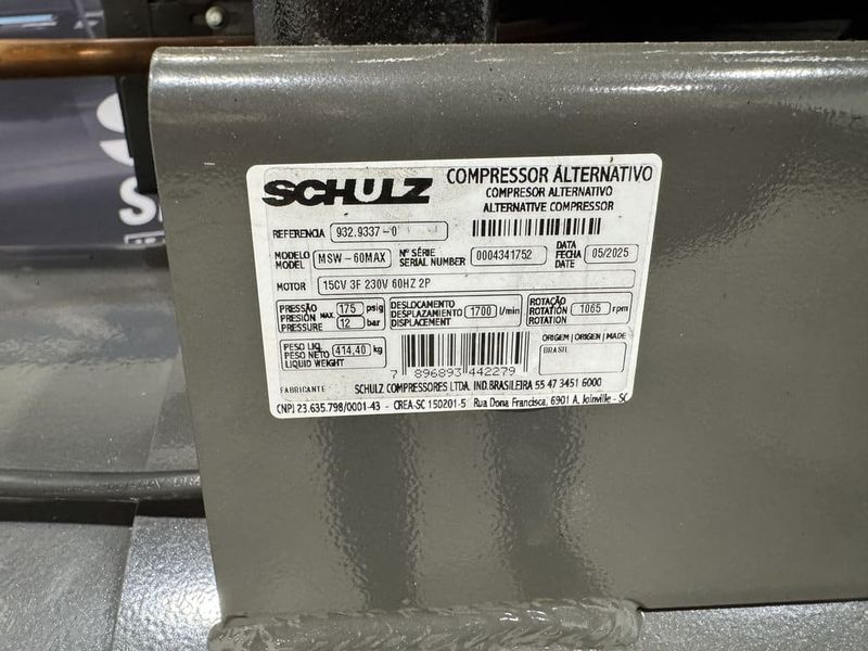 Schulz 15120HW60X-3 15 HP Piston Air Compressor (New)