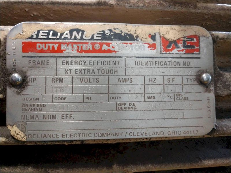 20 HP OILGEAR / RELIANCE MODEL #PVW2SLSAYCNNN PUMP & HYDRAULIC POWER UNIT: STOCK #14981