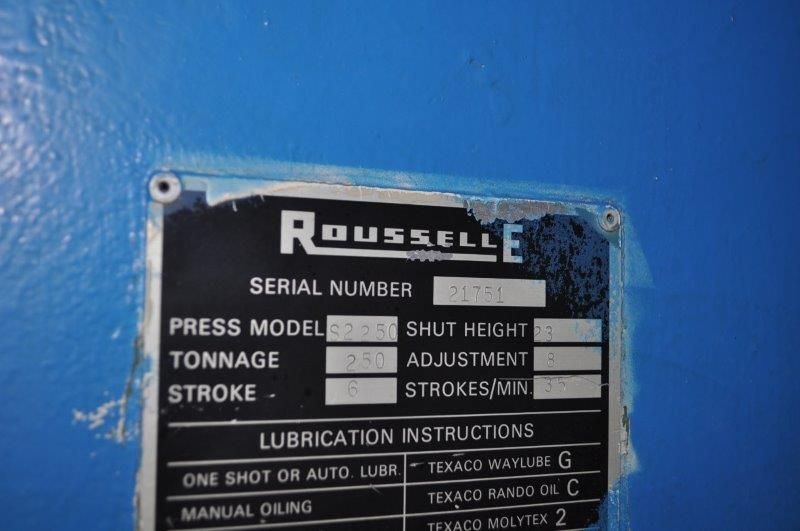 250 TON ROUSSELLE SSDC PRESS