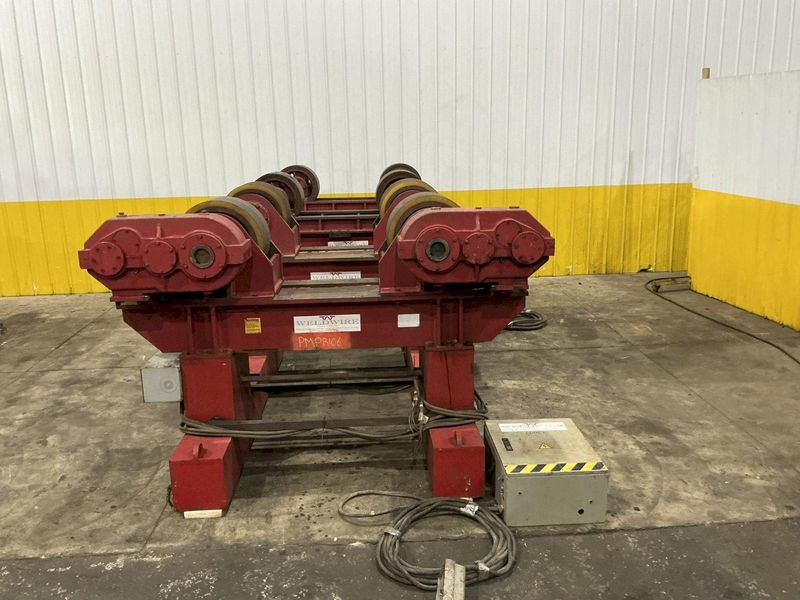 300 TON X 120" DIAMETER WELDWIRE MODEL #CAS-150 TRACK MOUNTED POWERED TANK TURNING ROLLS, 1 DRIV
