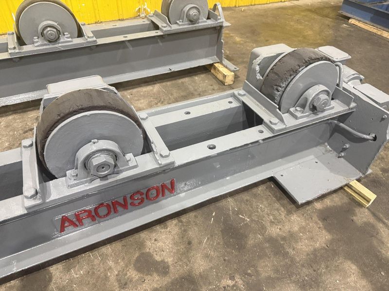 20,000 LB (10 TON) ARONSON MODEL #WRD10 POWERED TANK TURNING ROLLS, DRIVE & IDLER: YOBRO #25145