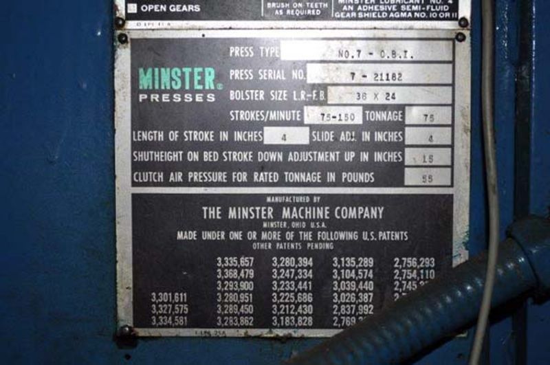 75 TON MINSTER OBI