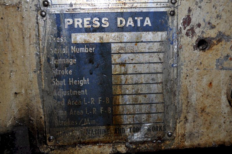 45 Ton Niagara OBI Press