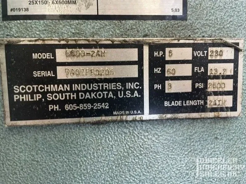 2005 SCOTCHMAN Model 6509-24M Hydraulic Ironworker #8343 #1