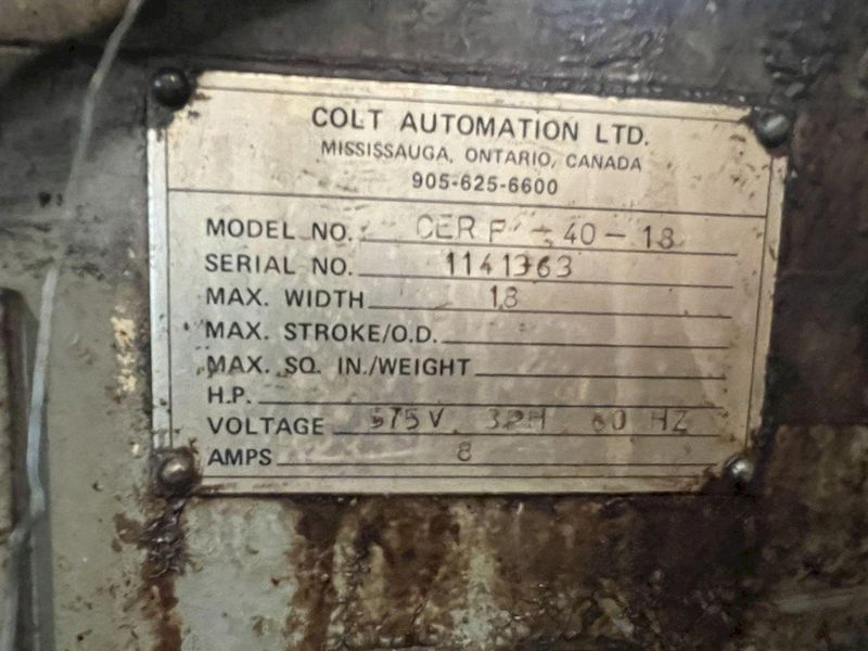 18" x .187 COLT SERVO FEEDER