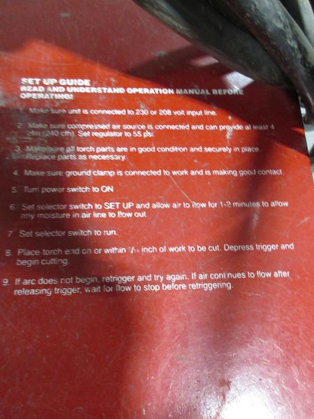 Century Portable Plasma Cutter 230/208V Single Phase- Auction Item