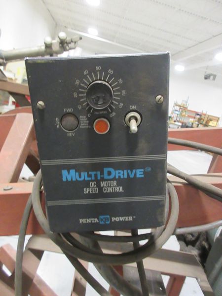 Motorized Rotary Oxy Acetylene Cutting Stand, with 9" 3-Jaw Chuck, Variable Speed Control, and Electric Motor Drive- Auction Item