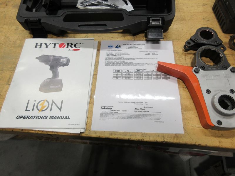 Hytorc Lion-.7, Cordless 18V Brushless 3/4" Drive, Electric Torque Gun, In Plastic Carry Case with Accessories- Auction Item