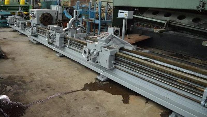 32.5" X 22'/10' LODGE & SHIPLEY HOLLOW SPINDLE DUAL BED ENGINE LATHE: STOCK #10927