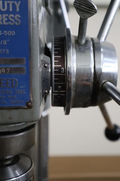 Continental 14" Drill Press on Work Bench, 12 Speed, Single Phase, 1/2 HP- Auction Item