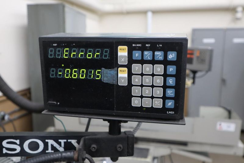 Mitsui High-Tech MSG-200MH Hand Feed Surface Grinder,6"x18", Sony 1-Axis DRO, Electromagnetic Chuck, Coolant- Auction Item