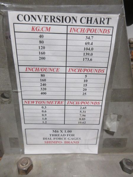 Balance Beam Testing Device, **Shop Made**, On Rolling Wood Cart with Weights and Conversion Charts- Auction Item