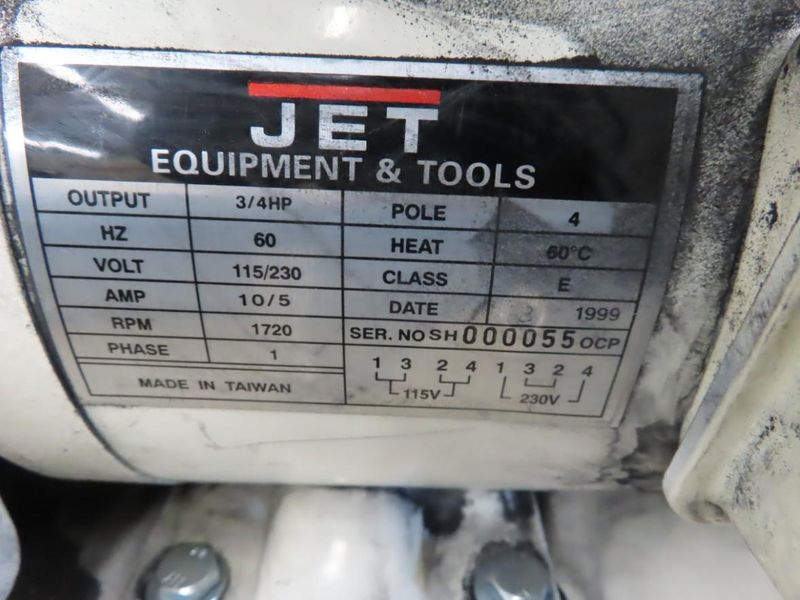 Jet Model JWBS-140S Vertical Band Saw w Titling Table on Portable Base- Auction Item