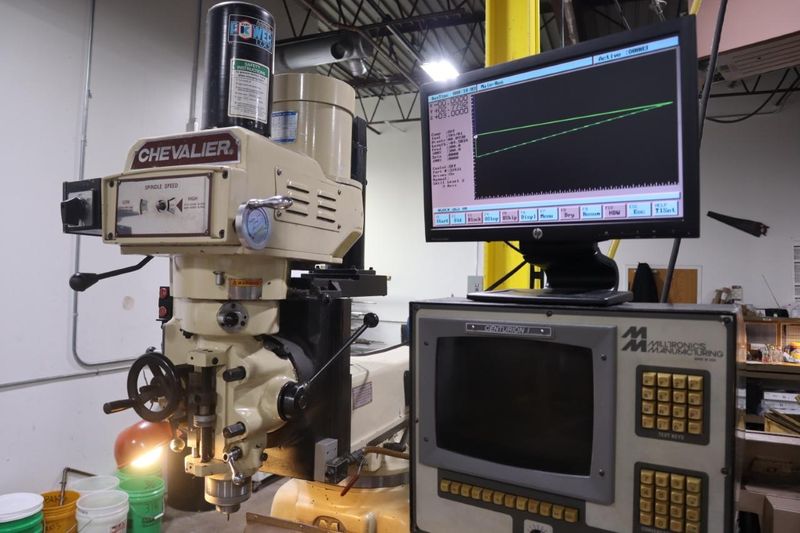 Chevalier FM-3VKH 3-Axis CNC Knee Mill, 50"x10" Table, Kurt Power Drawbar- Auction Item