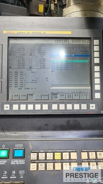 5.12" Doosan DBC-130LII, 40 ATC,X-157", Y-98", 86" x 78" Table, B-Axis, 2500 RPM,TSC, Fanuc 31i CNC, 2017, #44048