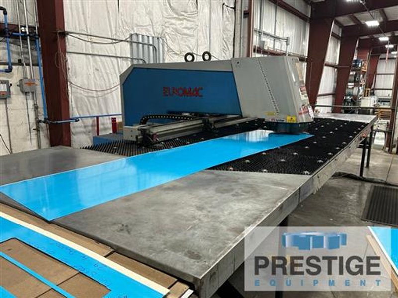 Euromac MTX Punch, 33 Ton, 50" x 50", 6-Station Turret,(3) Auto Index, (3) Multi-Tool Station, Loaded w/ Tooling, #43373