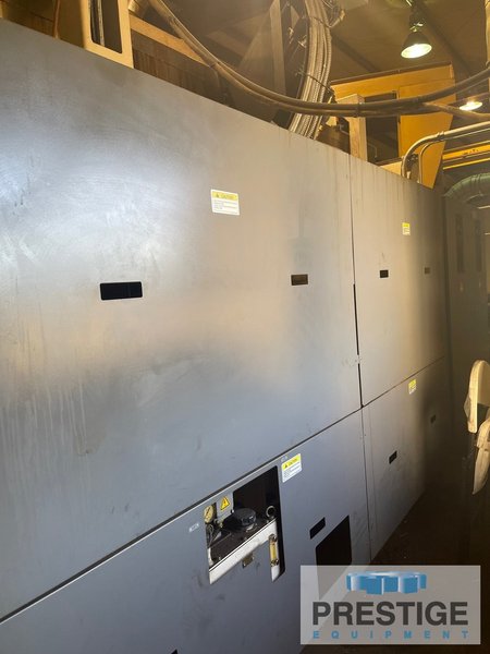OKUMA Impact LU45 4-Axis, OSP-200L, Upper/Lower Turret, 24" 3-Jaw Chuck, Hyd. Tailstock, Chip Conveyor, Low Hours #32617