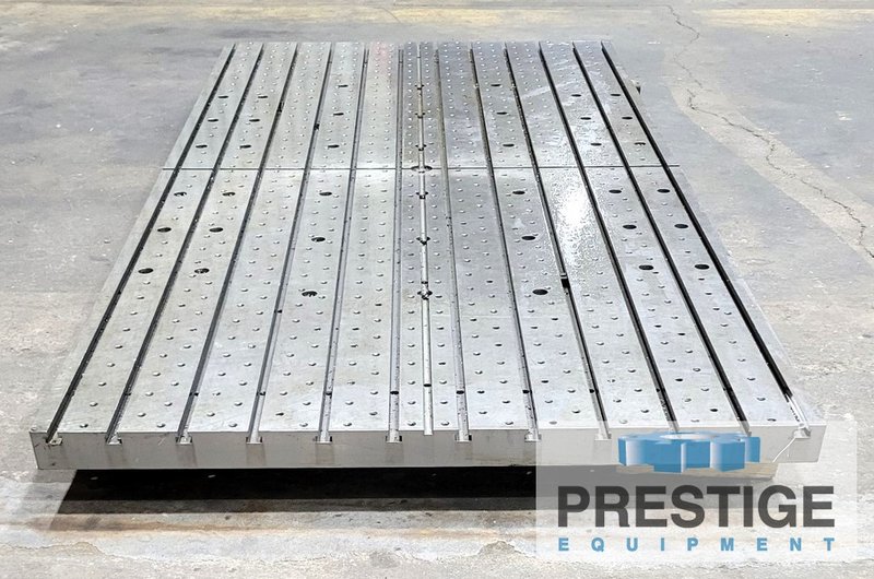 70.75" x 144" x 4" T-Slotted Fixture Plate, Steel, 12 T-Slots, 6.25" Center Distance, #43739