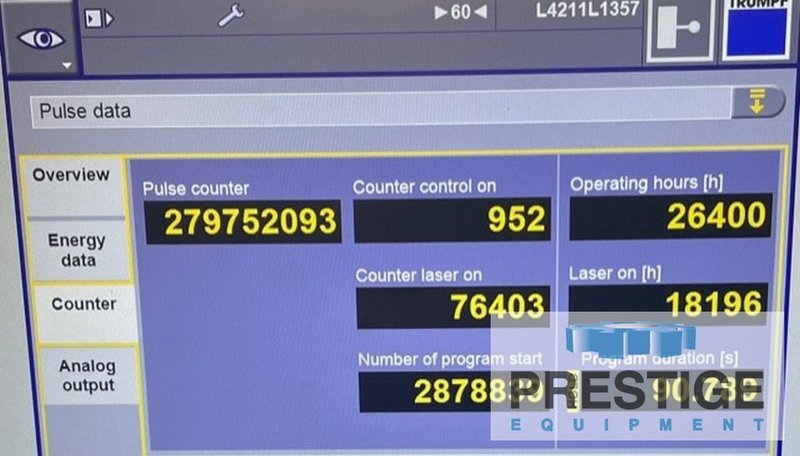 Trumpf 6000 Watt L3030, 5' x 10', Siemens CNC, Auto Nozzle Changer, Integrated Camera, New 2018, #32587