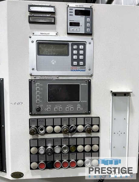 Junker Jumat 5002/50, 11" Swing, 27.5" C.C, 19" Wheel Dia., OD/ID Spindles, Marposs Gauging, Fanuc 18T, 2000, #32635