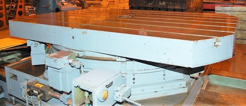 60" x 84"  Cincinnati Gilbert Air Lift Rotary Table, 19.5" Height, 4-Pos.Shot Pins, #29144