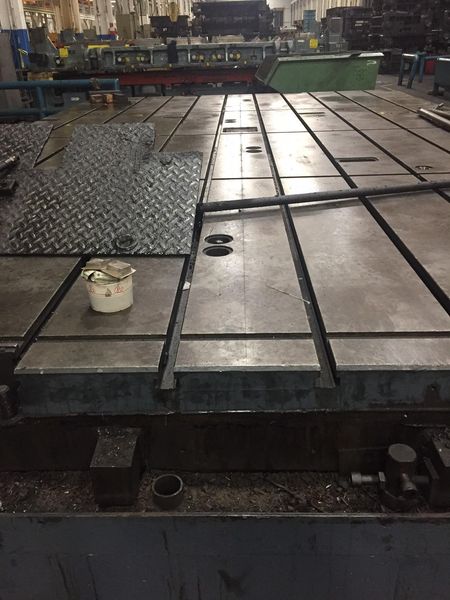 18' X 5'6' X 10' THICK GIDDINGS & LEWIS T-SLOTTED FLOOR PLATE: #67269