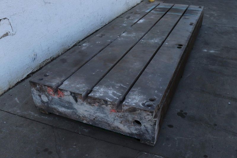144' X 48' WIDE X 12-1/2' THICK T SLOTTED FLOOR PLATE; STOCK #73254