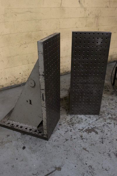 PAIR - 18" X 48" X 30" CUSTOM DRILLED  ANGLE PLATES: STOCK #73099