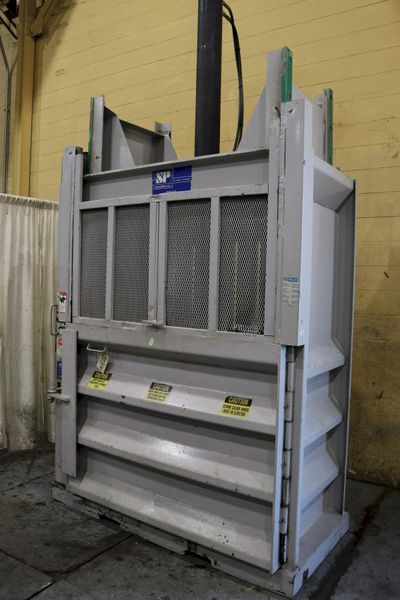 60' X 30' SP INDUSTRIES VB 60-E VERTICAL CARD BOARD BALER: STK 72954