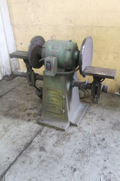 20' US ELECTRIC TOOL DOUBLE END DISC GRINDER: STOCK #72146