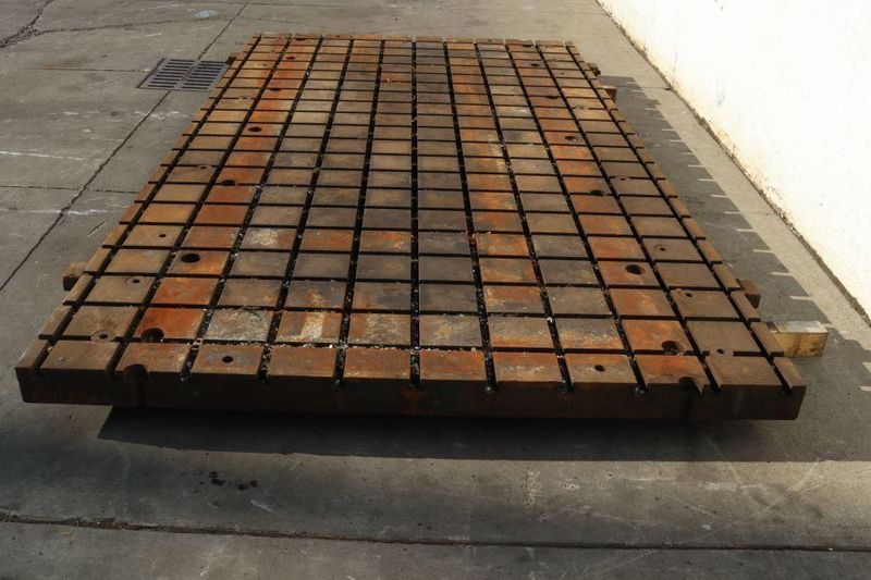 78" X 144" X 4-1/2" SOLID STEEL T SLOTTED PLATE: STOCK #73341