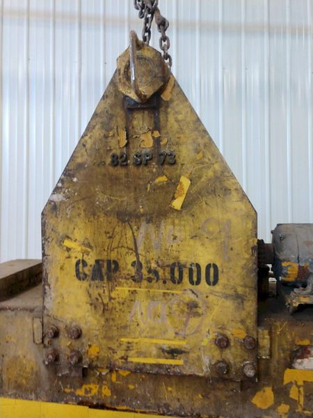 35,000 LB 17.5 TON X 17" TO 69" X 60"  OD BRADLEY CRANE MOTORIZED COIL GRAB: STOCK 13226
