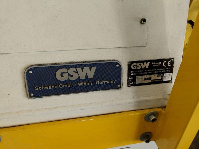 1100 LB X 16" GSW MODEL #MHM0.5/1250SO SERVO MOTORIZED COIL REEL UNCOILER, NEW 1999: STOCK 12985